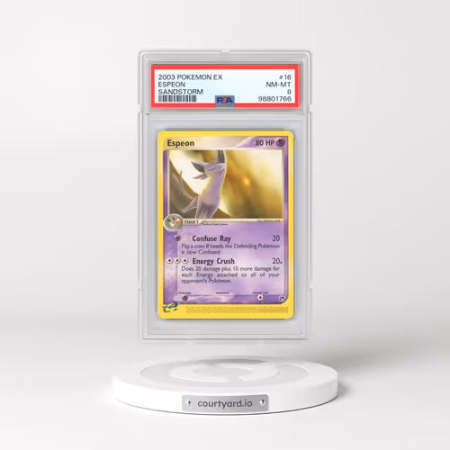 2003 Pokémon EX Sandstorm #16 Espeon (PSA 8 NM-MT)
