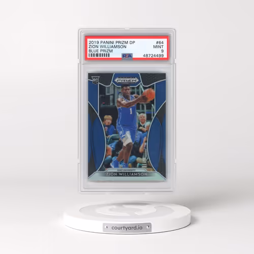 2019 Panini Prizm Draft Picks #64 Zion Williamson - Blue Prizm (PSA 9 MINT)