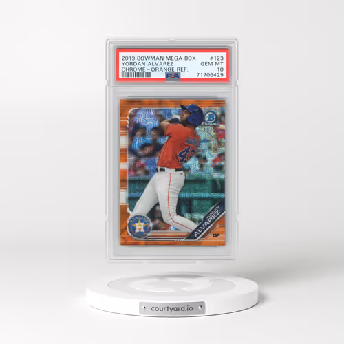 2019 Bowman Mega Box Chrome #123 Yordan Alvarez - Orange Refractor (PSA 10 GEM MINT)