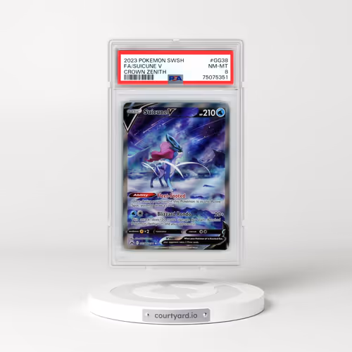 2023 Pokémon Sword and Shield Crown Zenith #GG38 Suicune V - Holo Full Art (PSA 8 NM-MT)