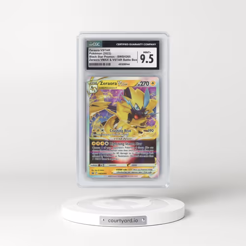 2017 Black Star Promos - Sword & Shield #SWSH265 Zeraora VSTAR - Holo Zeraora VMAX & VSTAR Battle Box (CGC 9.5 MINT+)