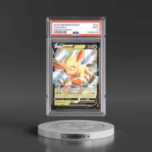 2023 Pokémon Sword and Shield Crown Zenith #013 Leafeon V - Holo (PSA 9 MINT)