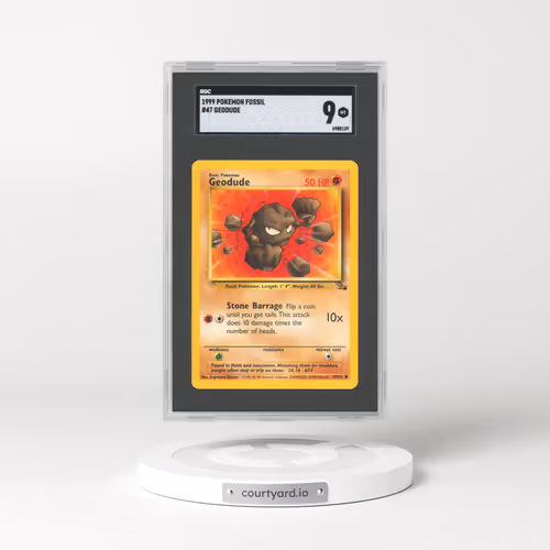 1999 Fossil #47 Geodude (SGC 9 MINT)
