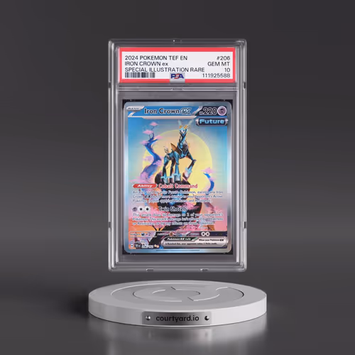 2024 Pokémon Tef EN-Temporal Forces #206 Iron Crown EX - Holo Special Illustration Rare (PSA 10 GEM