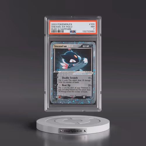2003 Pokémon EX Ruby & Sapphire #103 Sneasel EX - Holo Holo (PSA 7 NM)