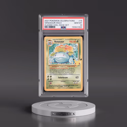 2021 Pokémon Celebrations Classic Collection #15 Venusaur - Holo (PSA 10 GEM MINT)