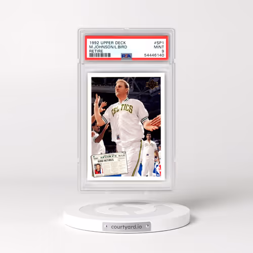 1992 Upper Deck #SP1 Larry Bird/Magic Johnson - Retire (PSA 9 MINT)