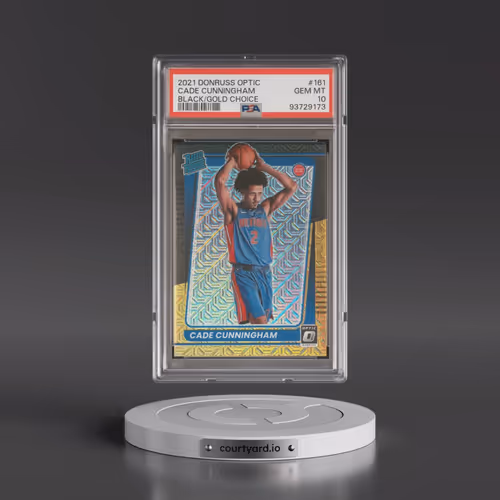 2021 Panini Donruss Optic #161 Cade Cunningham - Black/Gold Choice (PSA 10 GEM MINT)
