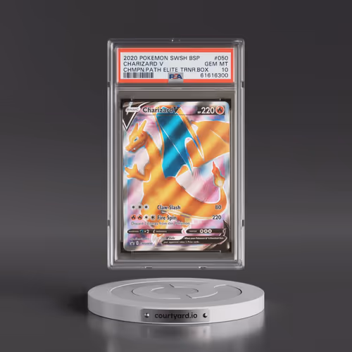 2020 Pokémon Swsh Black Star Promo #050 Charizard V - Holo Champion's Path Elite Trainer Box (PSA 10