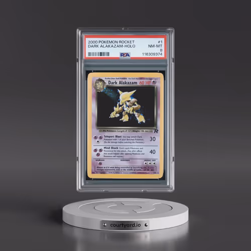 2000 Pokémon Rocket #1 Dark Alakazam - Holo (PSA 8 NM-MT)