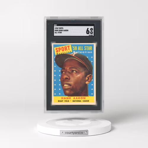 1958 Topps #488 Hank Aaron - All-Star (SGC 6 EX-MT)