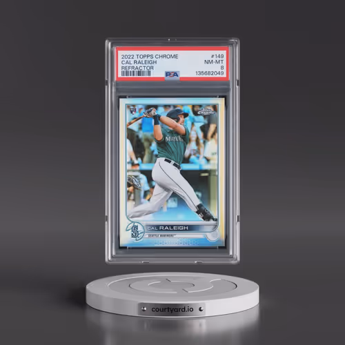 2022 Topps Chrome #149 Cal Raleigh - Refractor (PSA 8 NM-MT)