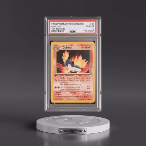 2000 Pokémon Neo Genesis #46 Quilava - 1st Edition (PSA 8 NM-MT)