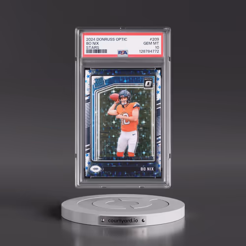 2024 Panini Donruss Optic #209 Bo Nix - Stars (PSA 10 GEM MINT)