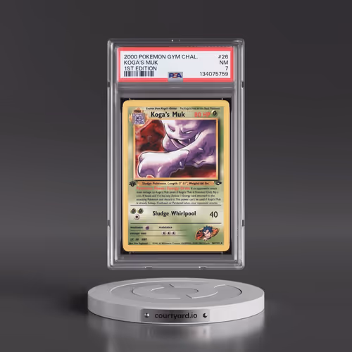 2000 Pokémon Gym Challenge #26 Koga's Muk - 1st Edition (PSA 7 NM)
