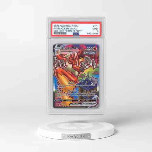 2021 Pokémon Sword & Shield Chilling Reign #201 Blaziken Vmax - Full Art Secret (PSA 9 MINT)