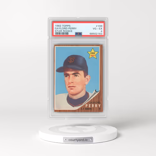 1962 Topps #199 Gaylord Perry - Star Rookie (PSA 4 VG-EX)