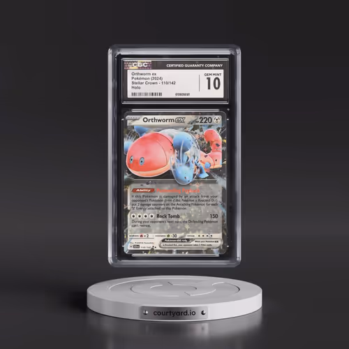 2024 Pokémon Scr EN-Stellar Crown #110 Orthworm EX - Holo (CGC 10 GEM MINT)