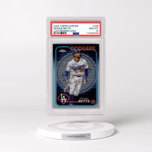 2024 Topps Chrome #296 Mookie Betts - Lightboard Logo (PSA 10 GEM MINT)