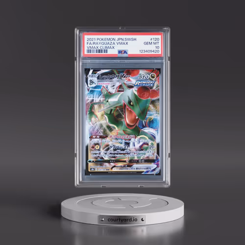 2021 Pokémon Sword & Shield Vmax Climax #120 Rayquaza Vmax - Full Art (PSA 10 GEM MINT)