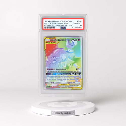 2019 POKEMON SUN & MOON COSMIC ECLIPSE #254 SOLGALEO & LUNALA GX COSMIC ECLIPSE-SECRET-FA