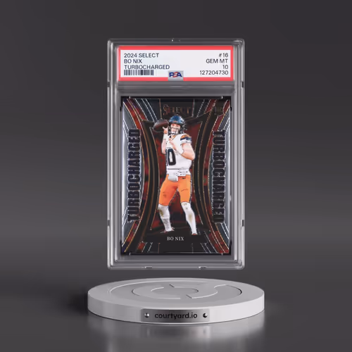 2024 Panini Select Turbocharged #16 Bo Nix (PSA 10 GEM MINT)
