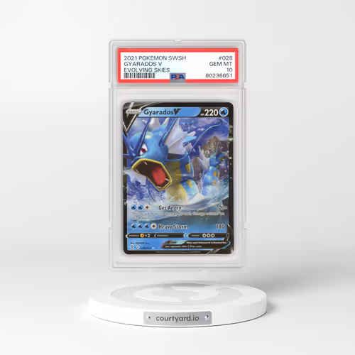 2021 Pokémon Sword & Shield Evolving Skies #028 Gyarados V - Holo (PSA 10 GEM MINT)