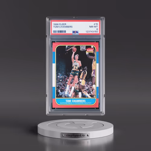 1986 Fleer #15 Tom Chambers (PSA 8 NM-MT)
