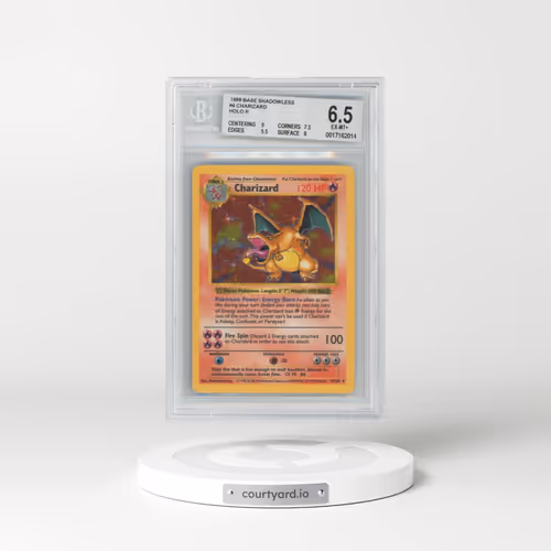 1999 Base Set #4 Charizard - Shadowless Shadowless Holo (BGS 6.5 EX-MT+)
