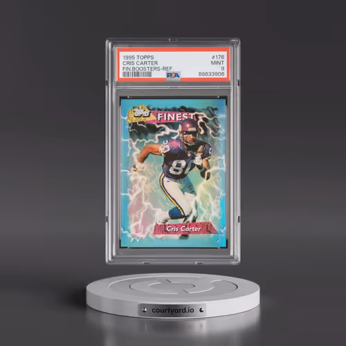 1995 Topps Finest Boosters #176 Cris Carter - Refractor (PSA 9 MINT)