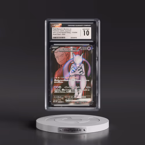 2025 Pokémon SV10-Glory of Team Rocket #114 Team Rocket's Mewtwo EX - Holo Super Rare (CGC 10 GEM MI