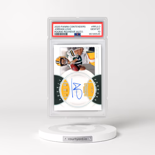 2020 Panini Contenders Rookie Roundup Autographs #RRJLO Jordan Love (PSA 10 GEM MINT)