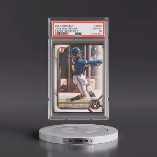 2022 Bowman Paper Prospects #BP79 Jackson Chourio (PSA 10 GEM MINT)