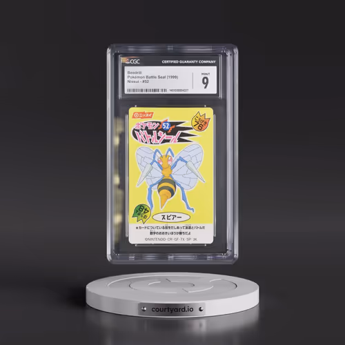 1999 Pokémon Battle Seal (1999 Nissui) - Japanese #52 Beedrill (CGC 9 MINT)