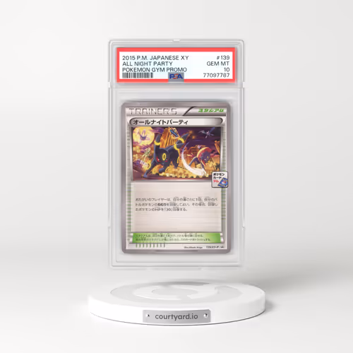 2013 XY & XY BREAK Promo #139 All-Night Party - Pokémon Card Gym Umbreon Night Battle Participation Prize (PSA 10 GEM MINT)