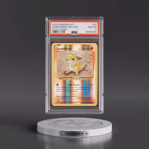 2016 Pokémon XY Evolutions #54 Sandshrew - Reverse Foil (PSA 8 NM-MT)