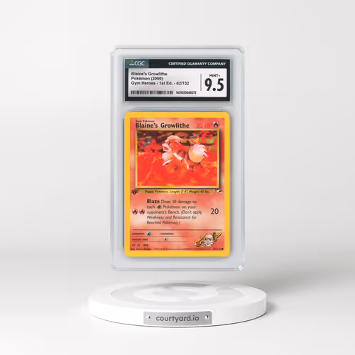 2000 Gym Heroes #62/132 Blaine's Growlithe (HP50) - 1st Edition 1st Edition (CGC 9.5 MINT+)