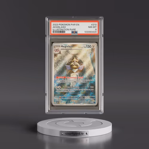 2023 Pokémon Par EN-Paradox Rift #210 Aegislash - Illustration Rare (PSA 8 NM-MT)