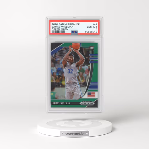 2020 Panini Prizm Draft Picks #42 James Wiseman - Green Prizm (PSA 10 GEM MINT)