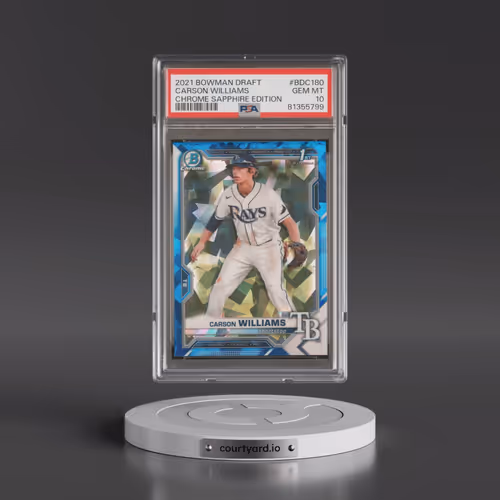 2021 Bowman Draft Chrome Sapphire Edition #BDC180 Carson Williams (PSA 10 GEM MINT)