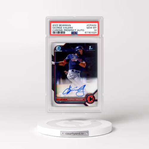 2022 Bowman Chrome Prospect Autographs #CPAGV George Valera (PSA 10 GEM MINT)