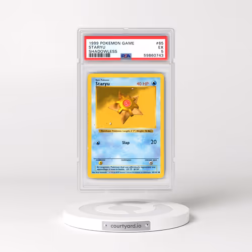 1999 Pokémon Game #65 Staryu - Shadowless (PSA 5 EX)