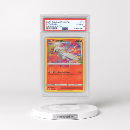 2021 Pokémon Sword & Shield Shining Fates #017 Reshiram (PSA 10 GEM MINT)