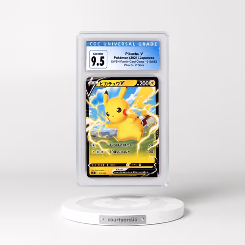 2021 SWSH Family Pokémon Card Game #019/053 Pikachu V - Holo Pikachu V Deck (CGC 10 GEM MINT)