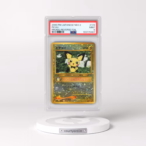 2000 Pokémon Neo 2 Promo #172 Pichu - Reverse Foil (PSA 9 MINT)