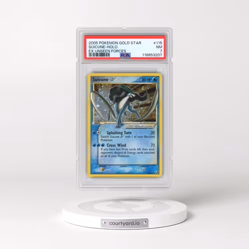 2005 Pokémon EX Unseen Forces #115 Suicune - Holo Gold Star (PSA 7 NM)