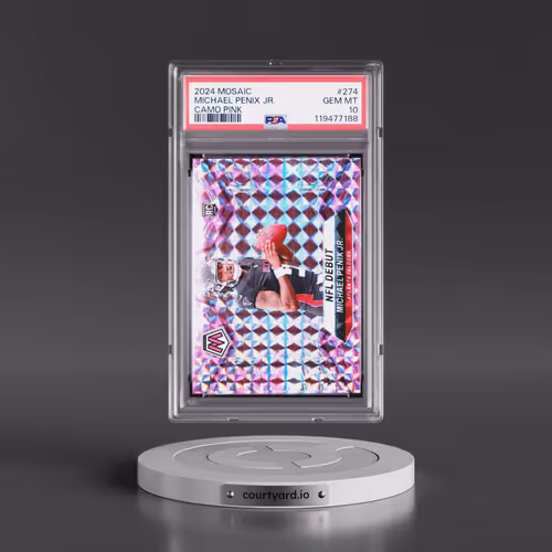 2024 Panini Mosaic #274 Michael Penix Jr. - Camo Pink (PSA 10 GEM MINT)