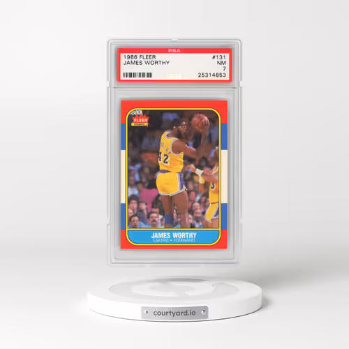 1986 Fleer #131 James Worthy (PSA 7 NM)
