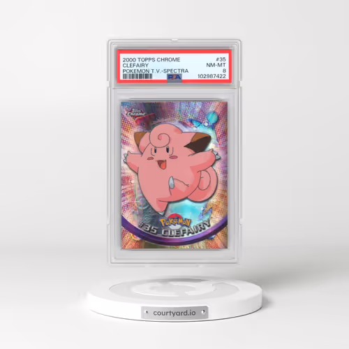 2000 Topps Chrome Pokémon T.V. #35 Clefairy - Spectra (PSA 8 NM-MT)
