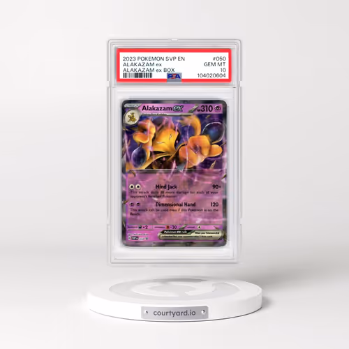 2023 Pokémon Svp EN-SV Black Star Promo #050 Alakazam EX - Holo Alakazam EX Box (PSA 10 GEM MINT)